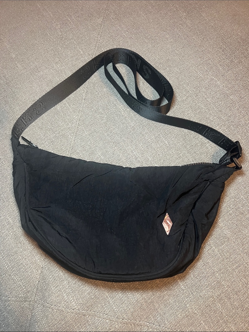 Sketchers Black Crossbody Sling/Waist Bag with Logo Strap